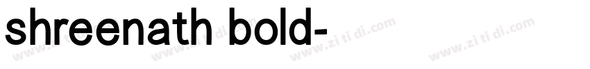 shreenath bold字体转换